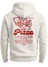 Herren Hoodie Backprint Pizza Lovers Club | Kapuzensweatshirt mit Pizza Print Retro Food Design Neverless®preview