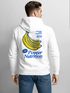 Herren Hoodie Backprint Power Nutrition Design | Stylischer Kapuzenpullover mit Banana Graphic Print | Vintage Sports Look Neverless®preview
