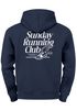 Herren Hoodie Backprint Sport Laufen Joggen Grafik Sunday Running Club Retro Rückenaufdruck Fashion Streetstyle Neverless®preview