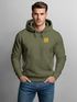 Herren Hoodie Backprint SpuchThink Outside Rückenaufdruck Wald Outdoor Camping Motiv Kapuzenpulli Männer Neverless®preview