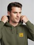 Herren Hoodie Backprint SpuchThink Outside Rückenaufdruck Wald Outdoor Camping Motiv Kapuzenpulli Männer Neverless®preview