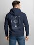 Herren Hoodie Backprint Sun & Moon | Kapuzensweatshirt mit Sonne Mond Design Spiritual Streetwear Style Neverless®preview