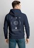 Herren Hoodie Backprint Sun & Moon | Kapuzensweatshirt mit Sonne Mond Design Spiritual Streetwear Style Neverless®preview