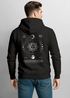 Herren Hoodie Backprint Sun & Moon | Kapuzensweatshirt mit Sonne Mond Design Spiritual Streetwear Style Neverless®preview