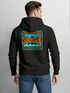 Herren Hoodie Backprint Surfclub California | Surf Design Kapuzensweatshirt mit Retro Grafik Beachwear Style Neverless®preview