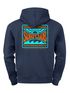 Herren Hoodie Backprint Surfclub California | Surf Design Kapuzensweatshirt mit Retro Grafik Beachwear Style Neverless®preview