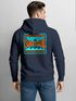 Herren Hoodie Backprint Surfclub California | Surf Design Kapuzensweatshirt mit Retro Grafik Beachwear Style Neverless®preview