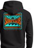 Herren Hoodie Backprint Surfclub California | Surf Design Kapuzensweatshirt mit Retro Grafik Beachwear Style Neverless®preview