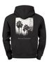 Herren Hoodie Backprint Take Me to Paradise | Schwarzweiß Palmen Motiv Minimal Streetwear Style Neverless®preview