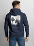Herren Hoodie Backprint Take Me to Paradise | Schwarzweiß Palmen Motiv Minimal Streetwear Style Neverless®preview