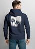 Herren Hoodie Backprint Take Me to Paradise | Schwarzweiß Palmen Motiv Minimal Streetwear Style Neverless®preview