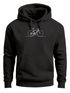 Herren Hoodie Bicycle Line Art Kapuzensweatshirt Fahrrad Design Bike Kapuzenpullover Cycling Streetwear Fashion Streetstyle Neverless®preview
