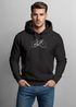 Herren Hoodie Bicycle Line Art Kapuzensweatshirt Fahrrad Design Bike Kapuzenpullover Cycling Streetwear Fashion Streetstyle Neverless®preview
