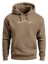 Herren Hoodie Camping Line Art Kapuzensweatshirt mit Outdoor Symbolen Lagerfeuer Berge Männer Fashion Streetstyle Neverless®preview