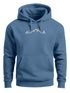 Herren Hoodie Camping Line Art Kapuzensweatshirt mit Outdoor Symbolen Lagerfeuer Berge Männer Fashion Streetstyle Neverless®preview