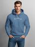 Herren Hoodie Camping Line Art Kapuzensweatshirt mit Outdoor Symbolen Lagerfeuer Berge Männer Fashion Streetstyle Neverless®preview