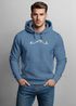 Herren Hoodie Camping Line Art Kapuzensweatshirt mit Outdoor Symbolen Lagerfeuer Berge Männer Fashion Streetstyle Neverless®preview