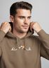 Herren Hoodie Camping Line Art Kapuzensweatshirt mit Outdoor Symbolen Lagerfeuer Berge Männer Fashion Streetstyle Neverless®preview
