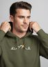 Herren Hoodie Camping Line Art Kapuzensweatshirt mit Outdoor Symbolen Lagerfeuer Berge Männer Fashion Streetstyle Neverless®preview