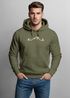 Herren Hoodie Camping Line Art Kapuzensweatshirt mit Outdoor Symbolen Lagerfeuer Berge Männer Fashion Streetstyle Neverless®preview