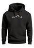 Herren Hoodie Camping Line Art Kapuzensweatshirt mit Outdoor Symbolen Lagerfeuer Berge Männer Fashion Streetstyle Neverless®preview