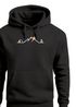 Herren Hoodie Camping Line Art Kapuzensweatshirt mit Outdoor Symbolen Lagerfeuer Berge Männer Fashion Streetstyle Neverless®preview