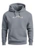 Herren Hoodie Camping Line Art Kapuzensweatshirt mit Outdoor Symbolen Lagerfeuer Berge Männer Fashion Streetstyle Neverless®preview