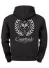 Herren Hoodie Courtside Tennis Club | Kapuzensweatshirt mit Tennis-Motiv und Rückendruck | Sportlicher Look Streetwear Neverless®preview