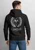 Herren Hoodie Courtside Tennis Club | Kapuzensweatshirt mit Tennis-Motiv und Rückendruck | Sportlicher Look Streetwear Neverless®preview