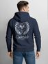 Herren Hoodie Courtside Tennis Club | Kapuzensweatshirt mit Tennis-Motiv und Rückendruck | Sportlicher Look Streetwear Neverless®preview