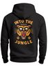 Herren Hoodie Into the Jungle | Kapuzensweatshirt mit Tiger Print und Retro Design Streetwear Fashion Männer Neverless®preview