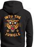 Herren Hoodie Into the Jungle | Kapuzensweatshirt mit Tiger Print und Retro Design Streetwear Fashion Männer Neverless®preview