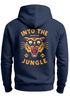 Herren Hoodie Into the Jungle | Kapuzensweatshirt mit Tiger Print und Retro Design Streetwear Fashion Männer Neverless®preview