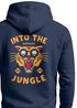 Herren Hoodie Into the Jungle | Kapuzensweatshirt mit Tiger Print und Retro Design Streetwear Fashion Männer Neverless®preview
