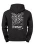 Herren Hoodie Kompass Motiv Backprint | Neverless Point North Kapuzenpullover mit Schriftzug Align Your Path Right Neverless®preview