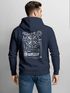 Herren Hoodie Kompass Motiv Backprint | Neverless Point North Kapuzenpullover mit Schriftzug Align Your Path Right Neverless®preview
