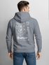 Herren Hoodie Kompass Motiv Backprint | Neverless Point North Kapuzenpullover mit Schriftzug Align Your Path Right Neverless®preview