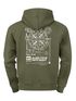Herren Hoodie Kompass Motiv Backprint | Neverless Point North Kapuzenpullover mit Schriftzug Align Your Path Right Neverless®preview