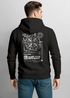 Herren Hoodie Kompass Motiv Backprint | Neverless Point North Kapuzenpullover mit Schriftzug Align Your Path Right Neverless®preview