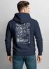 Herren Hoodie Kompass Motiv Backprint | Neverless Point North Kapuzenpullover mit Schriftzug Align Your Path Right Neverless®preview