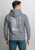 Herren Hoodie Kompass Motiv Backprint | Neverless Point North Kapuzenpullover mit Schriftzug Align Your Path Right Neverless®preview