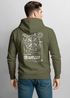 Herren Hoodie Kompass Motiv Backprint | Neverless Point North Kapuzenpullover mit Schriftzug Align Your Path Right Neverless®preview