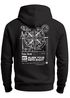 Herren Hoodie Kompass Motiv Backprint | Neverless Point North Kapuzenpullover mit Schriftzug Align Your Path Right Neverless®preview
