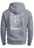 Herren Hoodie Kompass Motiv Backprint | Neverless Point North Kapuzenpullover mit Schriftzug Align Your Path Right Neverless®preview
