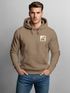Herren Hoodie mit Bäumen Sonne Schlichtes Outdoor Brustmotiv Nature Logo Streetwear Fashion Streetstyle Neverless®preview