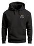 Herren Hoodie Mountain Logo  Kapuzensweatshirt mit kleinem Brustlogo Berg Symbol Minimal Outdoor Style Neverless®preview