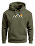 Herren Hoodie Mountain Minimal | Kapuzensweatshirt mit Bergmotiv und Sonne Outdoor Streetwear Design Neverless®preview