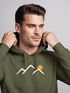 Herren Hoodie Mountain Minimal | Kapuzensweatshirt mit Bergmotiv und Sonne Outdoor Streetwear Design Neverless®preview