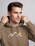 Herren Hoodie Mountain Minimal | Kapuzensweatshirt mit Bergmotiv und Sonne Outdoor Streetwear Design Neverless®preview