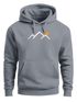 Herren Hoodie Mountain Minimal | Kapuzensweatshirt mit Bergmotiv und Sonne Outdoor Streetwear Design Neverless®preview